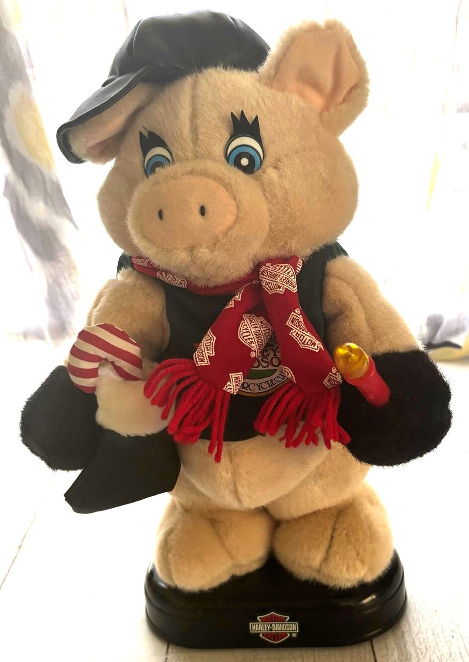 1998 Harley-Davidson Christmas Musical Plush Hog Light-Up